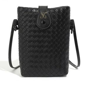 Mini Weaved PU leather crossbody Cellphone/Coin bag